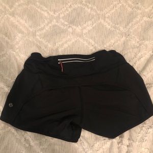 Size Four Black Lululemon Speed Up Shorts